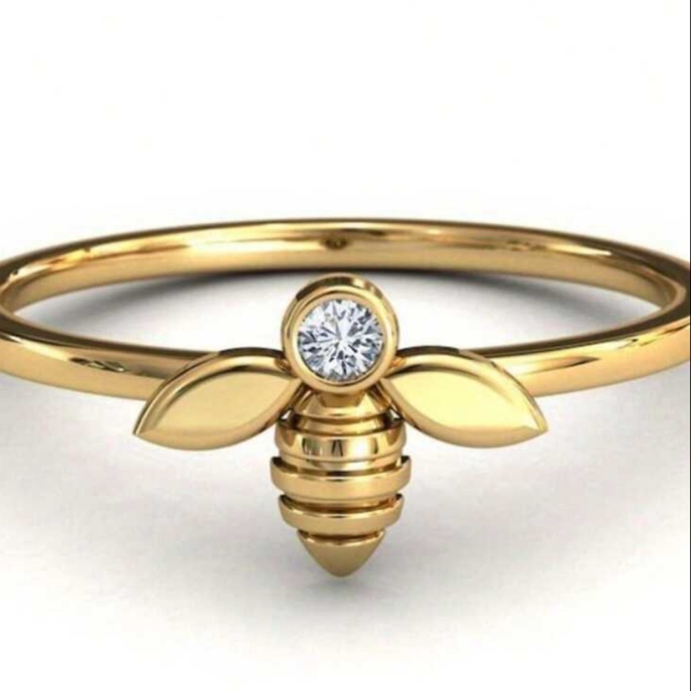 Rhinestone Bumble Bee Ring